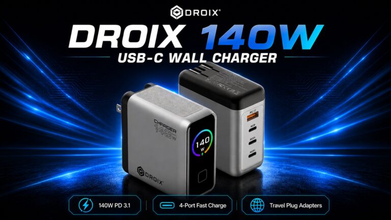 Pre-order the DROIX 140W USB-C Wall Charger