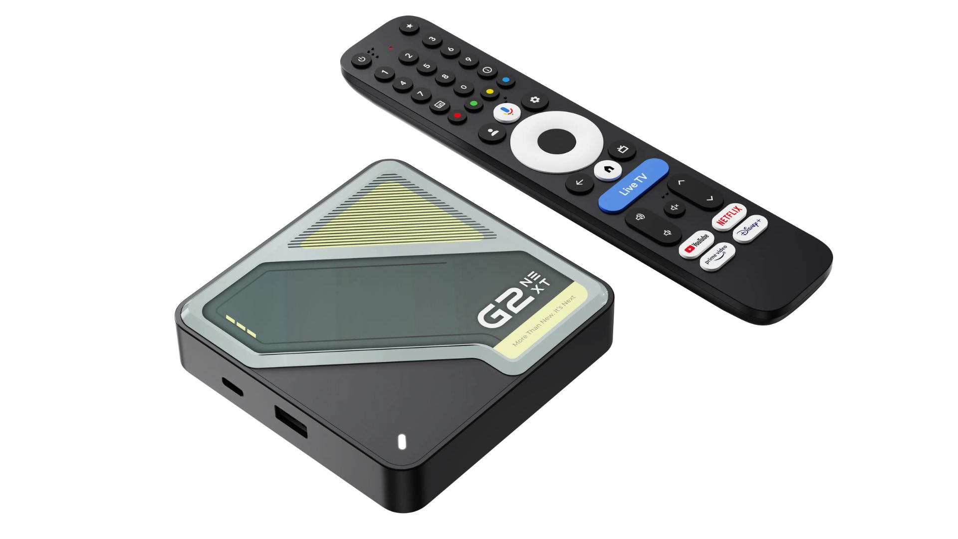 RockTek G2 Android TV Box 4K | S905X4-K, 4GB RAM, 64GB | WiFi 6 E HDMI 2.1 | Streaming Con Netflix, YouTube E Disney+