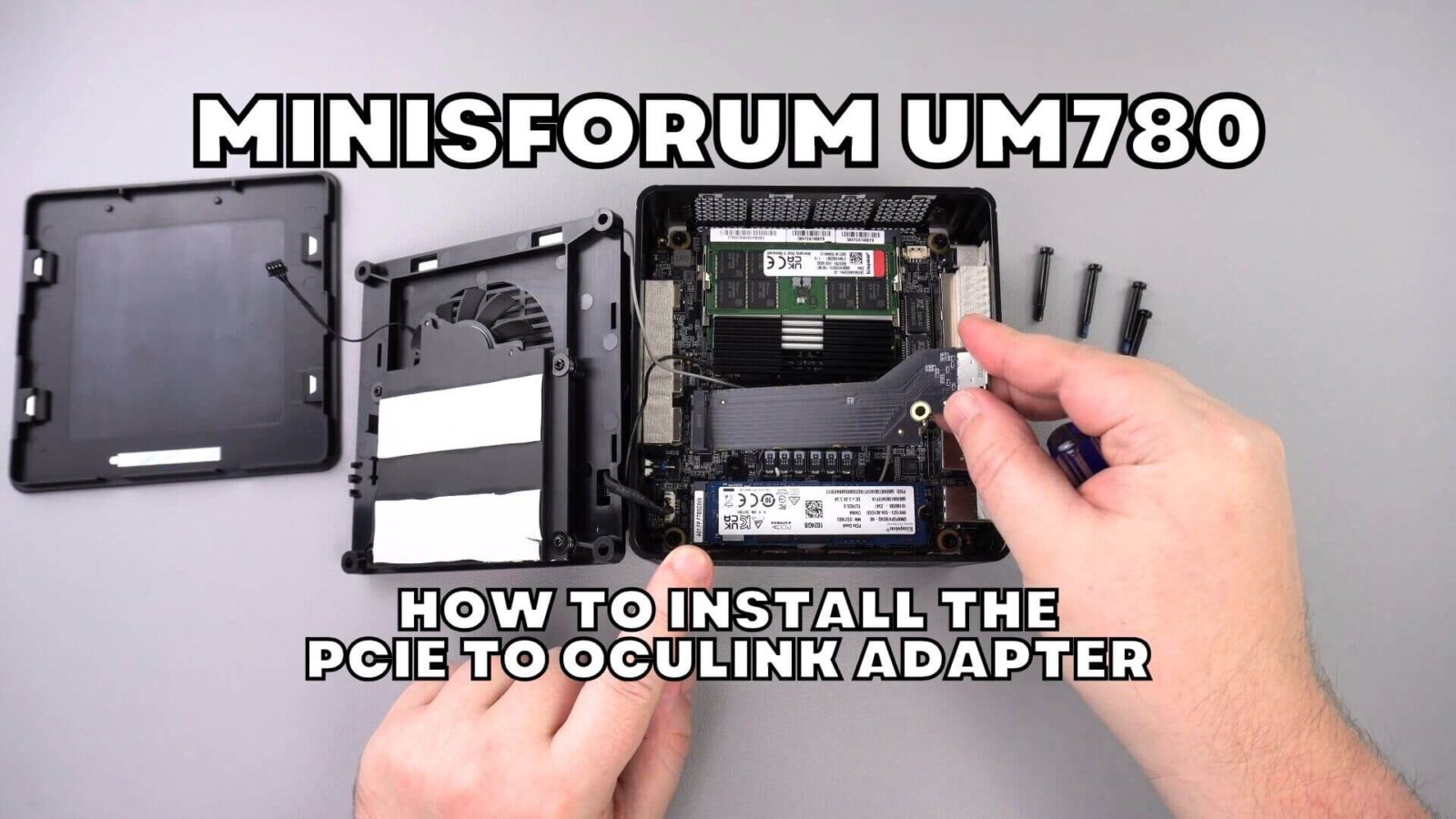 How to install the PCIe to OcuLink adapter on Minisforum UM780 XTX • DroiX  Knowledge Base - Tutorials for Everything