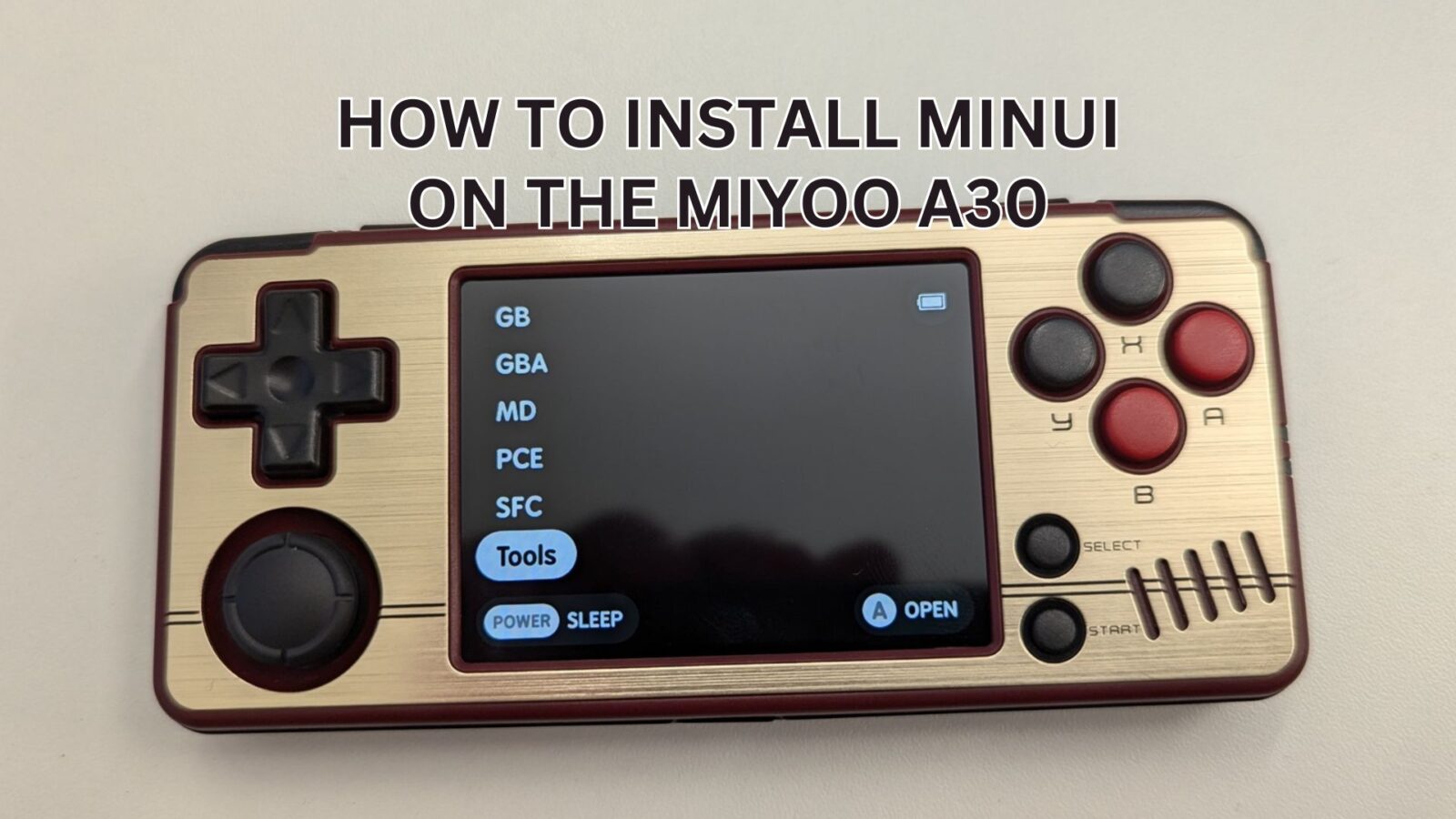 How to install MinUI on the Miyoo A30