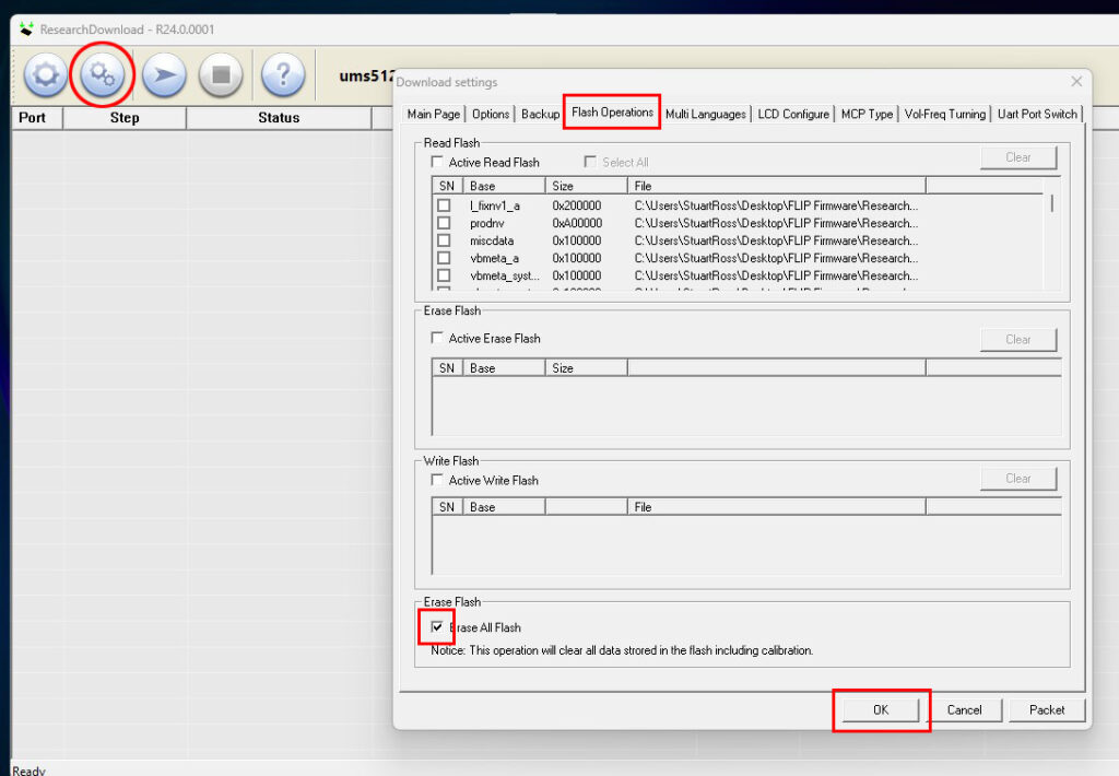 Flash del firmware di Retroid Pocket Flip passo 3