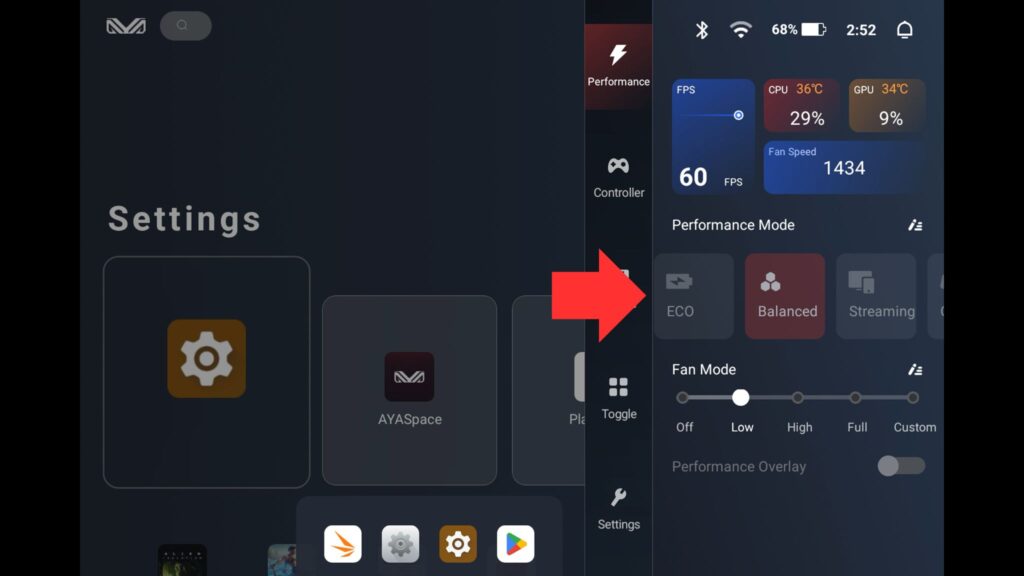 Android AYA Space Overlay