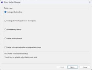 Driver Verifier Manager