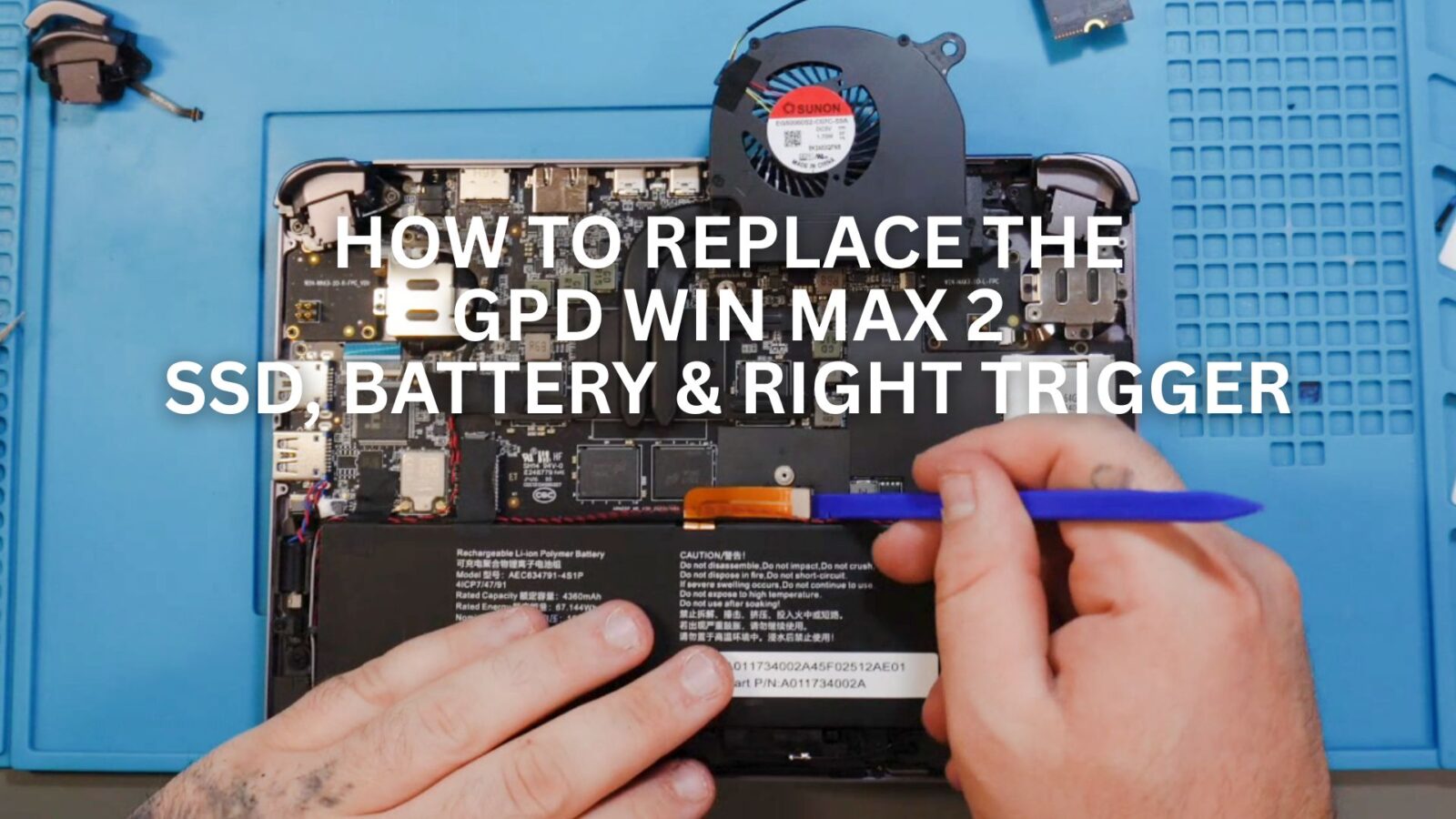 How to replace the GPD WIN MAX 2 2025 SSD, Right Trigger and Battery