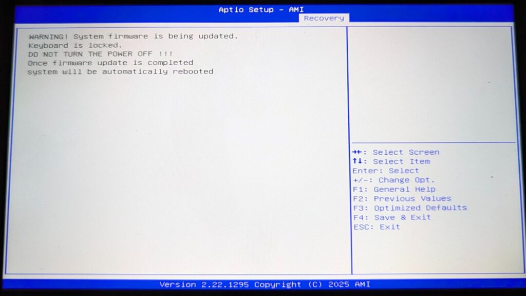 GPD WIN 5 BIOS Update - Second Stage Notification
