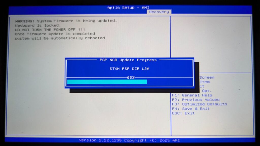 GPD WIN 5 BIOS Update - Second Stage Updating BIOS 2