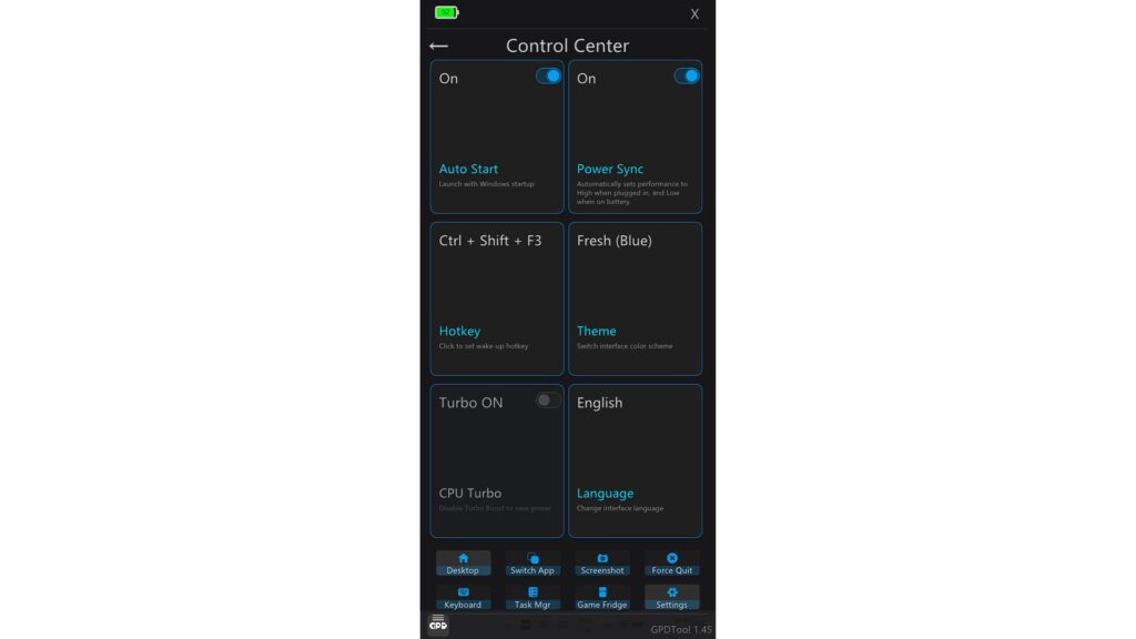 GPD Tool - Settings