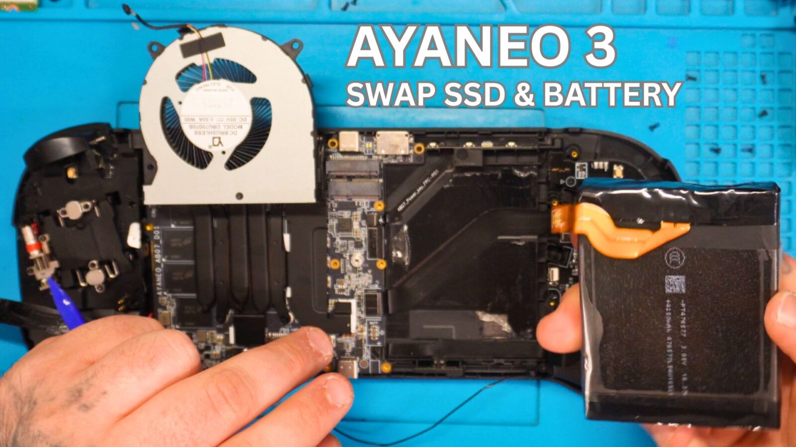 How to Swap AYANEO 3 SSD and Battery