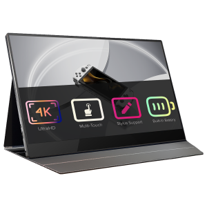 15.6″ 4K portable monitor with stylus support