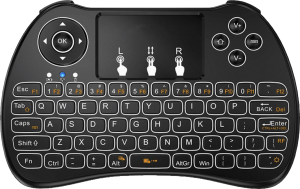DroiX H9 Multifunctional Touchpad 2.4Ghz Wireless QWERTY Keyboard with Rii i8