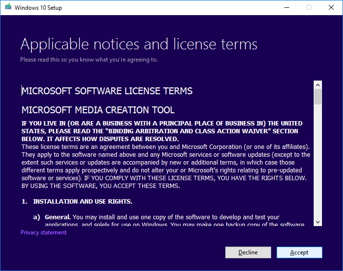 2 Acceptera Windows 10 årsuppdatering