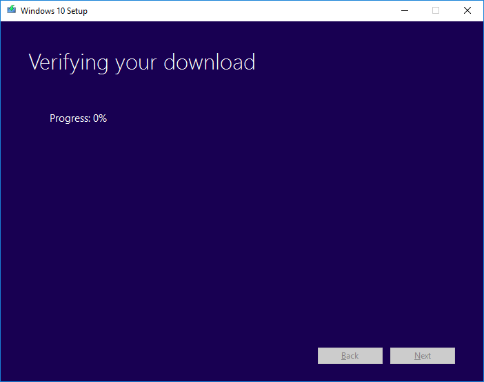 5 Verifica del download di Windows 10 Anniversary Update