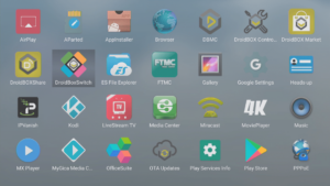 DroiX Skift app-skuffe Skift til LibreELEC-ikon