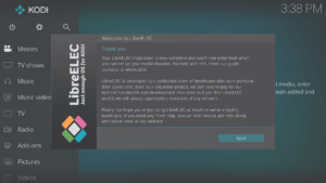 LibreELEC 8.0.2 Kreator piątego ekranu Koniec