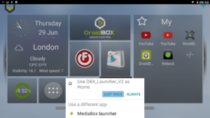 DroiX V3 Projector Launcher Selection Just Once