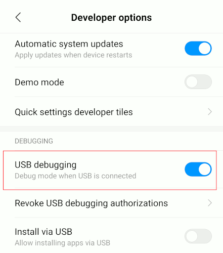 Android Avinstallera Bloatware Usb-felsökning