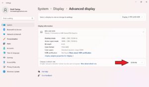 Change the monitor refresh rate