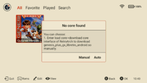Manually or automatically load a RetroArch core