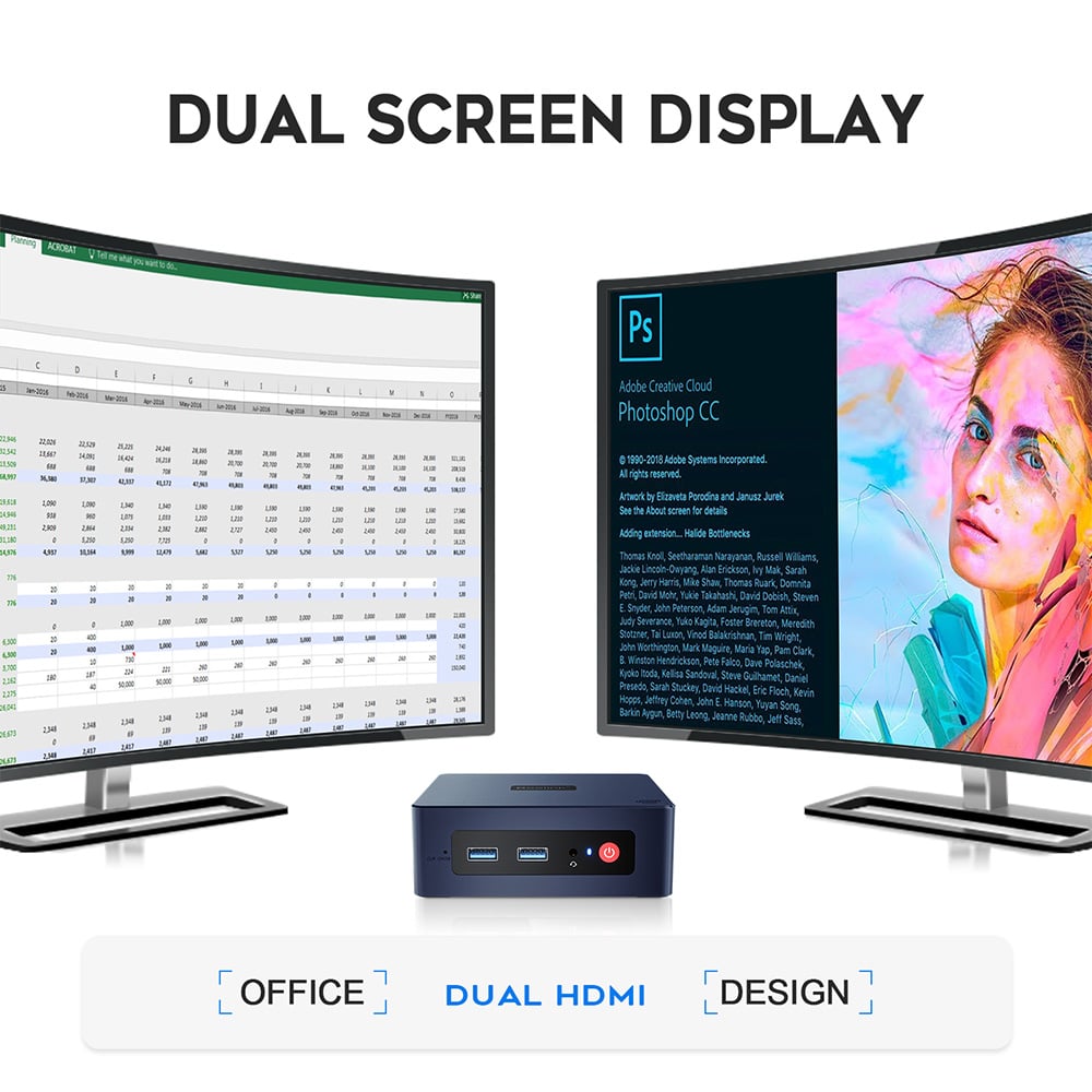Beelink Mini S Dual Screen Display