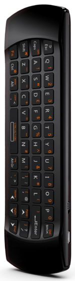 DroidBOX B52 Mini Keyboard Wireless Remote back QWERTY view