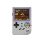 RG300 OpenDingux Retro Gaming Portable Handheld   Grey playing a Retro Game