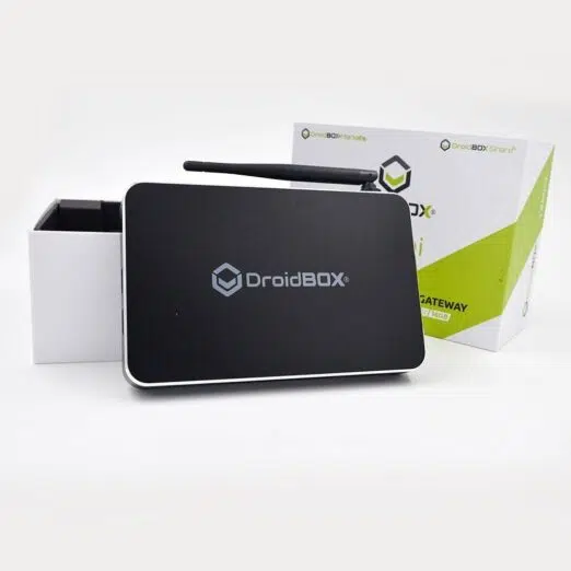 DroidBOX T8 Mini top view and box