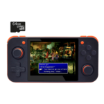 DroiX RetroGame RG350 Retro Gaming Handheld Console - Black with Included 64GB MicroSD Card