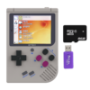 NEW Bittboy V3 Retro Gaming Handheld Emulator - Front View with Software, 8GB Micro SD Card and Reader