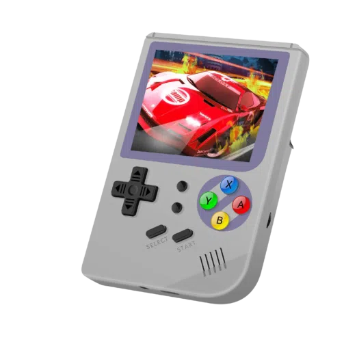 RG300 OpenDingux Retro Gaming Portable Handheld - Grey playing a Retro Game