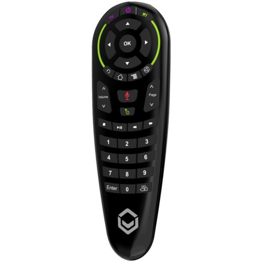 DroiX G30 Air Mouse Remote with Gyroscope and Google Assistant   Front View at angle