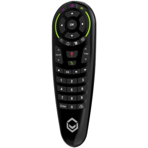 DroiX G30 Air-Mouse Remote con giroscopio e Google Assistant - Vista frontale ad angolo