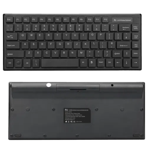 Rii RK700 Wireless Keyboard front and back
