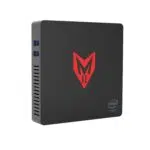 Beelink MII V Windows 10 HTPC Mini Computer   Standing view showing 2x USB Type A 30 Ports on right side and Power Jack HDMIVGA and Ethernet Port on the back