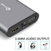 DroiX FX8 USB Type-C Hub Audio Output Port for Speakers,Headphones,Earphones