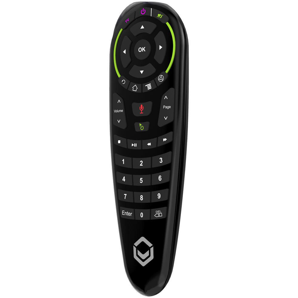 DroiX G30 Air-Mouse Remote with Gyroscope and Google Assistant - Front View at angle