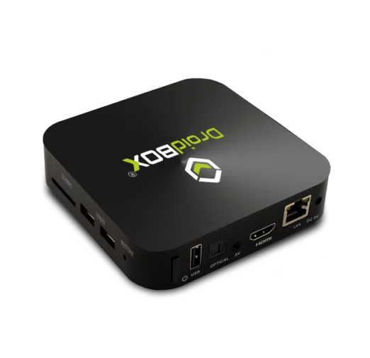 DroidBOX K5 (Refurbished) Android Set Top Box rear and left view