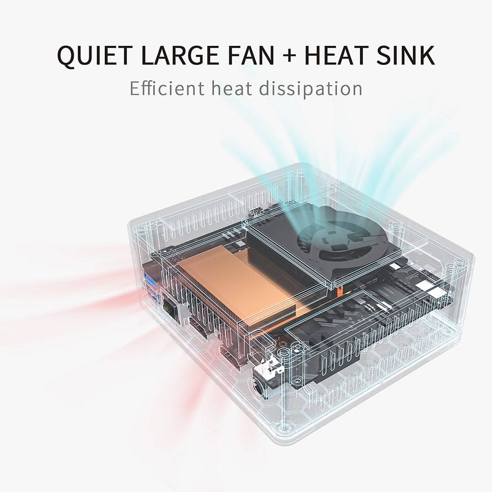 Caractéristiques du refroidissement Beelink GK35 Intel Mini PC