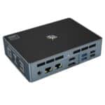 Beelink GTi 10 Windows Intel NUC Mini PC - Showing from the rear I/O with dual ethernet ports, hdmi, dp, and usb ports