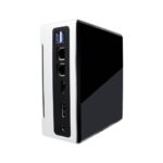 DroiX PROTEUS G4 Intel NUC Mini PC shown from the rear with usb type a 3.1 ports, hdmi, display port, Ethernet and power port