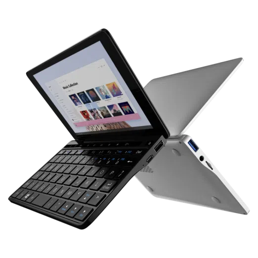 GPD Pocket 2 Amber Black Laptop pictured running Windows 10 Home