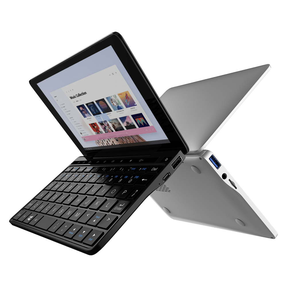 GPD Pocket 2 Amber Black Laptop pictured running Windows 10 Home