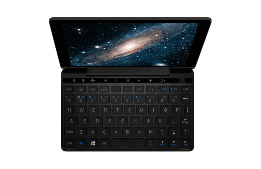 GPD Pocket 2 Amber Black Intel Core m3 8100y Ultrabook shown from the top