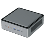 MinisForum HM50 Ryzen Mini PC para el hogar - Mostrado de frente en ángulo
