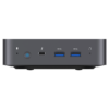 MinisForum X35G Windows Intel NUC Mini PC - Shown from the front with Microphone, Power Port, USB Type-C and 2x USB Type-A 3.0