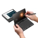 One Netbook A1 Mini Laptop for Professionals - Shown being used with stylus