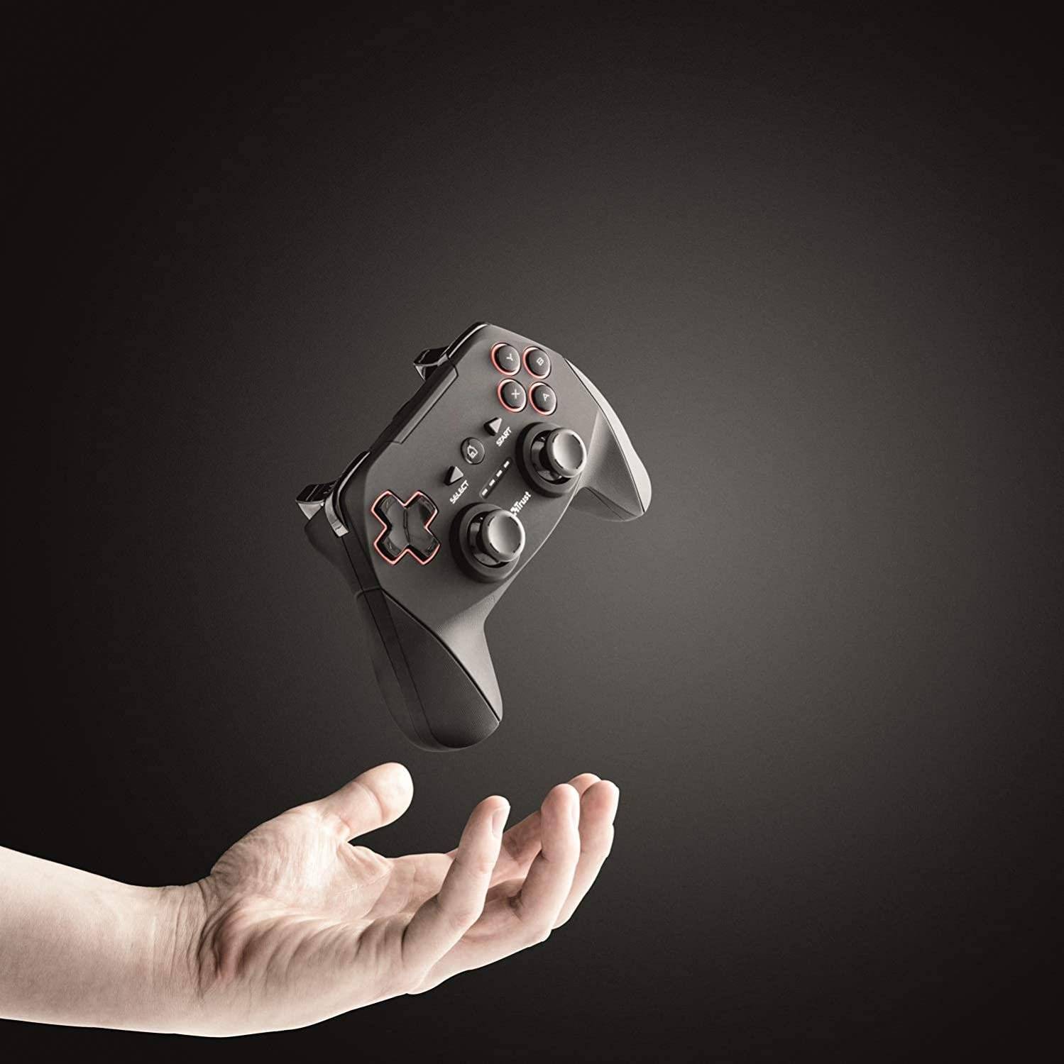 DroiX R1 Gamepad for Play Station 3, PC, RetroPie Gaming Console - Showing Controller being thrown in air