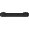RG351P Emulador de juegos retro de color negro - Muestra la parte inferior con altavoces, botón de reinicio y ranura para tarjetas MicroSD/TF