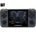 RG350P   Shown from the front playing a Retro Game