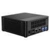 MinisForum EliteMini X400 Ryzen 3 PRO Mini Computer - Zeigt rückseitige E/A, einschließlich: 4x USB 3.0 Typ-A, 2x RJ45 Ethernet Ports, HDMI Port, DP Port und Power Port