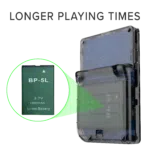 RG300 OpenDingux Retro Gaming Portable Handheld   Transparent Showcasing Big battery